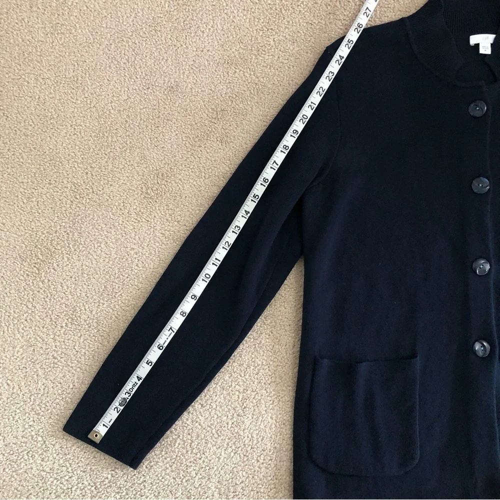 J. Jill Navy Knit Button Front Cardigan Sweater Medium